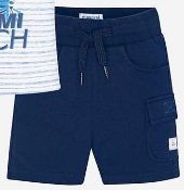1 x MAYORAL Cotton Shorts Navy - New With Tags - Size: 4 - Ref: 3609 - CL580 - NO VAT ON THE HAMM