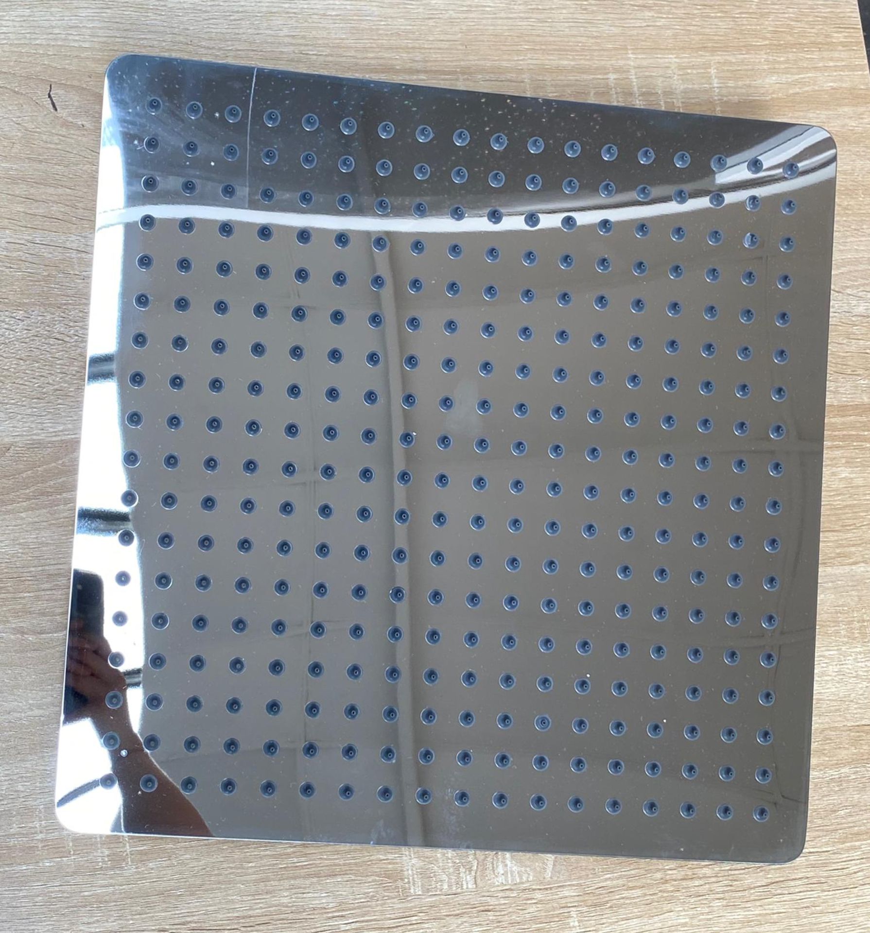 1 x Square Ultra Thin Shower Head (400mm) - New Boxed Stock - Location: Altrincham WA14 - - Image 2 of 4