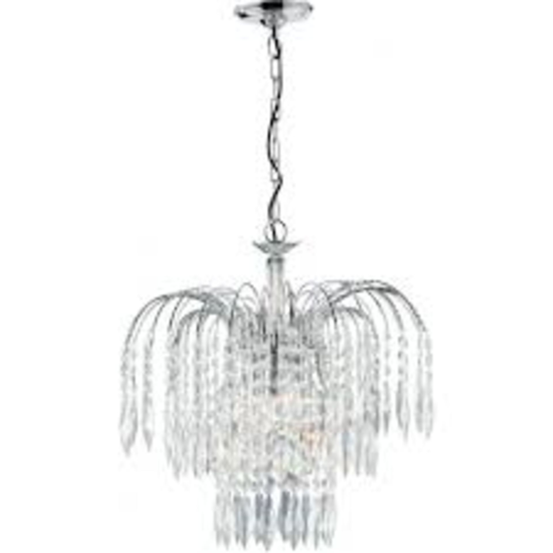 1 x Searchlight Waterfall Pendant in chrome - Ref: 4173-3 - New and Boxed - RRP: £260.00 - Image 3 of 4