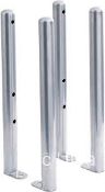 1 x Floor Mounting Radiator Legs in High Gloss Silver - Code: HXS00 - New Boxed Stock -