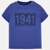 1 x MAYORAL "1941"T-Shirt Blue - New With Tags - Size: 12M - Ref: 19106 - CL580 - NO VAT ON THE HAMM