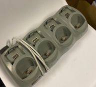 5 x Symbol CRD 6100-4030-000 Quad Slot Cradle Charger - Used Condition - Location: Altrincham WA14