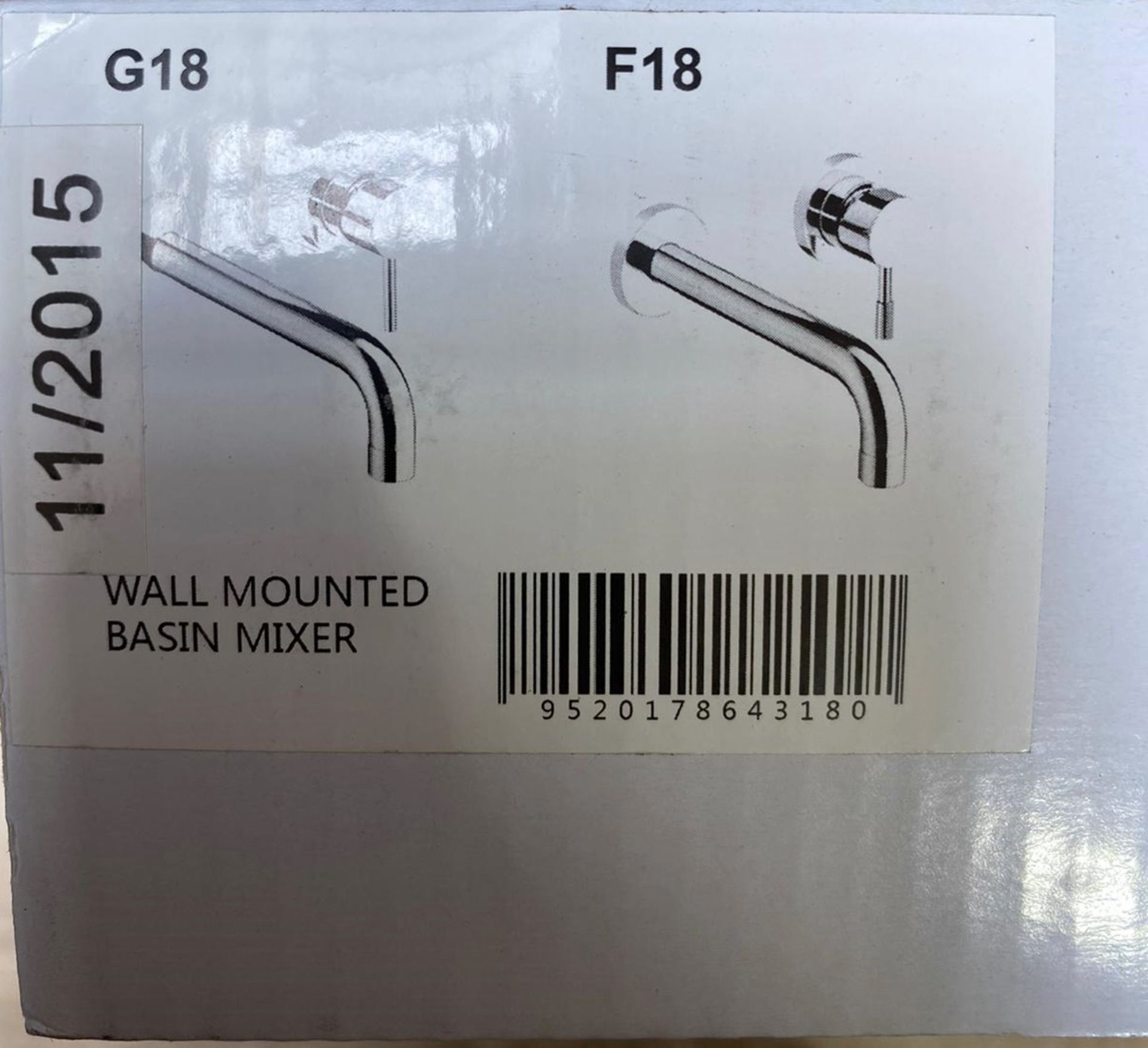 1 x Synergy Wall Mounted Basin Mixer G18/F18 - New Boxed Stock - Location: Altricnham WA14 - - Image 2 of 3