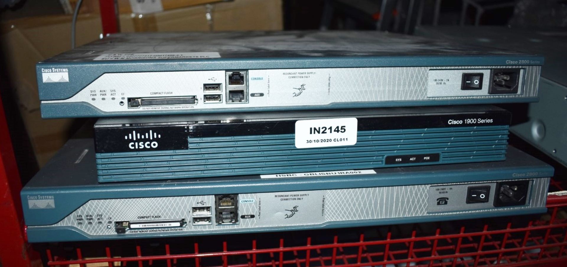 3 x Cisco Network Items - Ref: In2145 - WH1 - CL011 - Location: Altrincham WA14