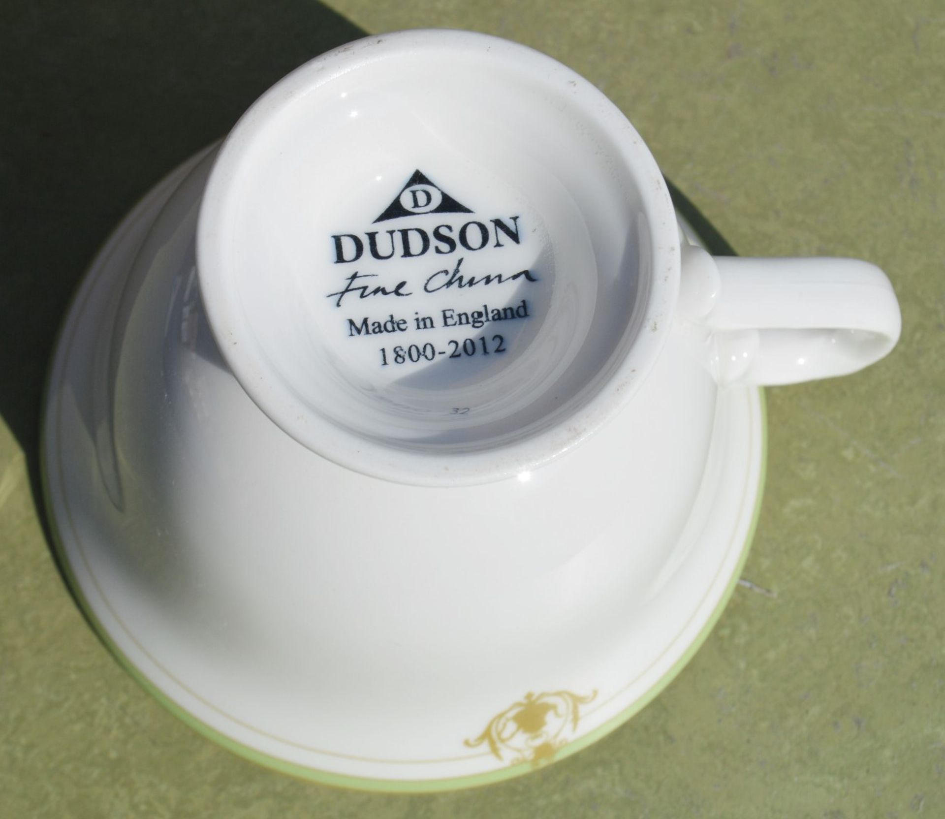 36 x DUDSON Fine China 'Georgian' 8oz Footed Tea Cups With Saucers All Featuring 'Famous - Image 3 of 7