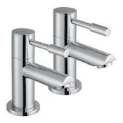 1 x Pair of Synergy Modern Bathroom Taps - Code: F01 - New Boxed Stock - Location: Altrincham WA14 -