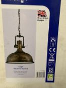 2 x Searchlight 1 Light Industrial pendant - Ref: 1322BG - New and Boxed - RRP: £220 (each)
