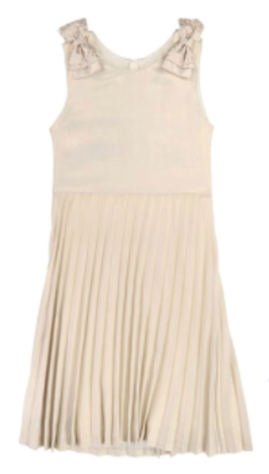 1 x BILLIEBLUSH Pleated Dress In A Pale Gold - New With Tags - Original Selling Price £75.00 - Si