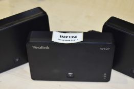 3 x Yealink IP Dect Phone Model W52P - Includes One PSU Only - Ref: In2124 wh1 pal1 - CL011 -