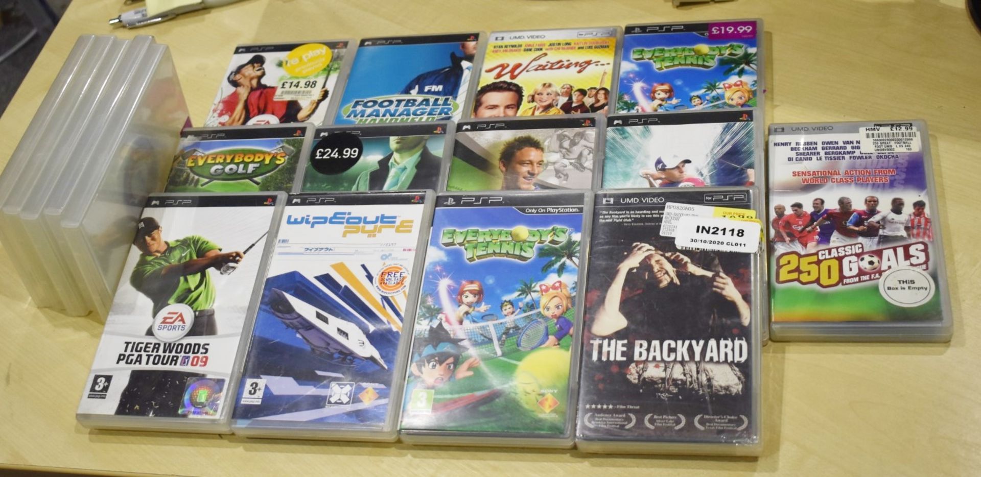 Assorted Lot of Sony PSP Handheld Games Console Games and Films - Includes 18 Games and Films Plus
