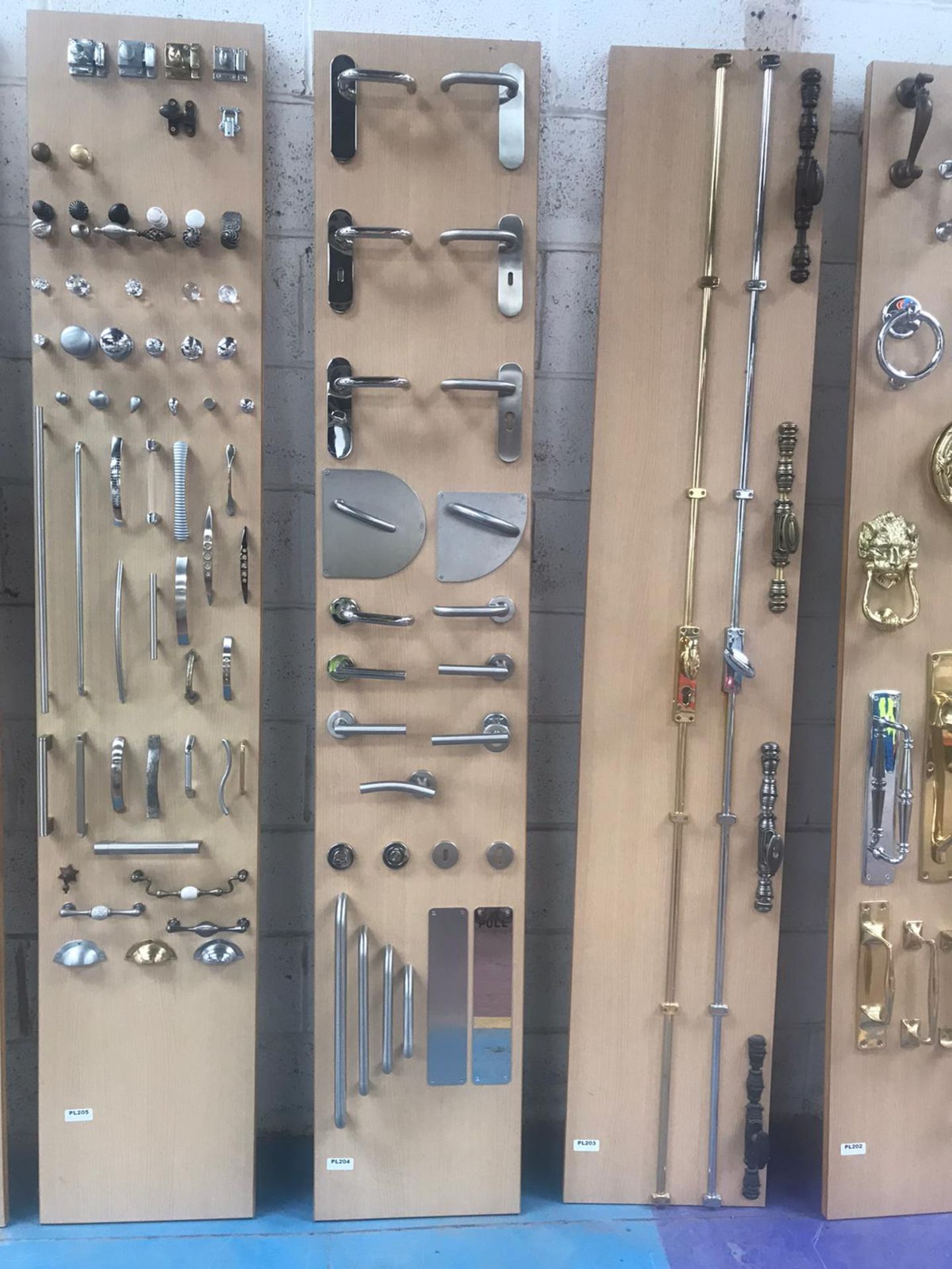 Large Collection of Display Units Fitted With Various Door Handles, Knobs, Knockers, Switches, - Image 15 of 15