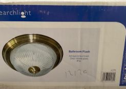 1 x Searchlight Bathroom Flush in Antique Brass - Ref: 4370 - New and Boxed stock - RR: £50