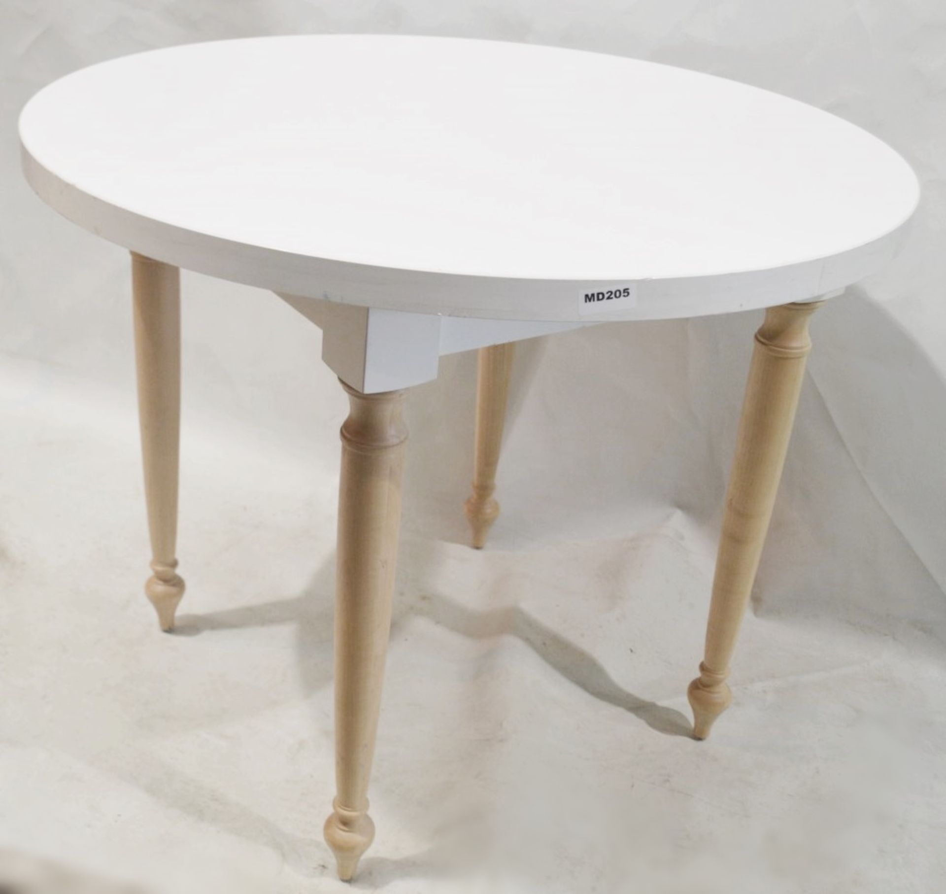 3 x Round Event Tables - Each Features Attractive Turned Legs In Beech Wood - Ex-Display - Image 4 of 4