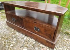 1 x Laura Ashley Chestnut Garrat TV Media Unit In Very Good Condition - Ref: JB236 - Pre-Owned - NO