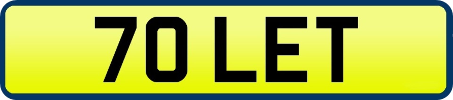 1 x Private Vehicle Registration Car Plate - 70 LET - CL590 - Location: Altrincham WA14More