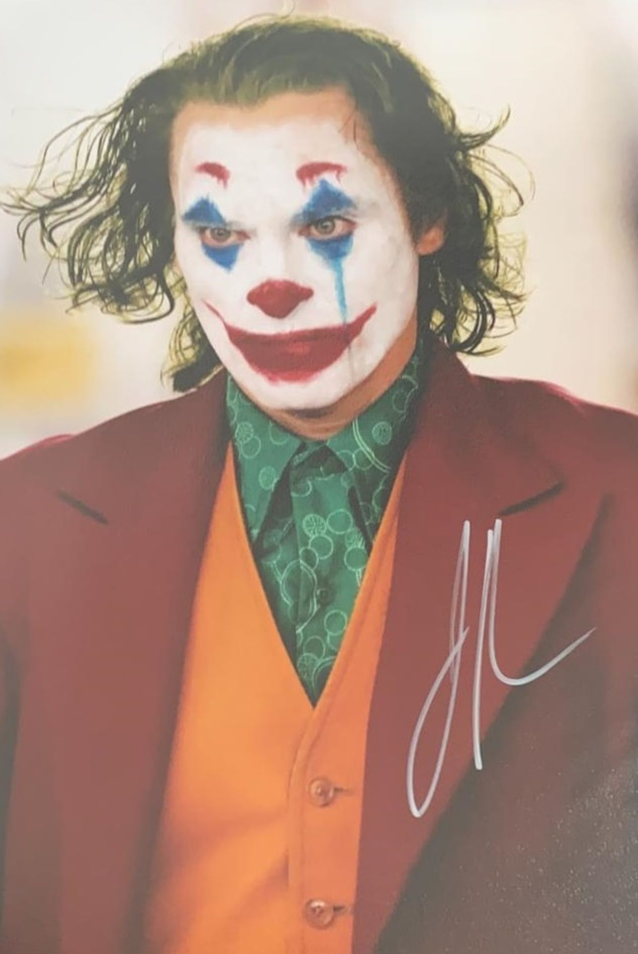 1 x Signed Autograph Picture - JOAQUIN PHOENIX THE JOKER - With COA - Size 12 x 8 Inch - CL590 -