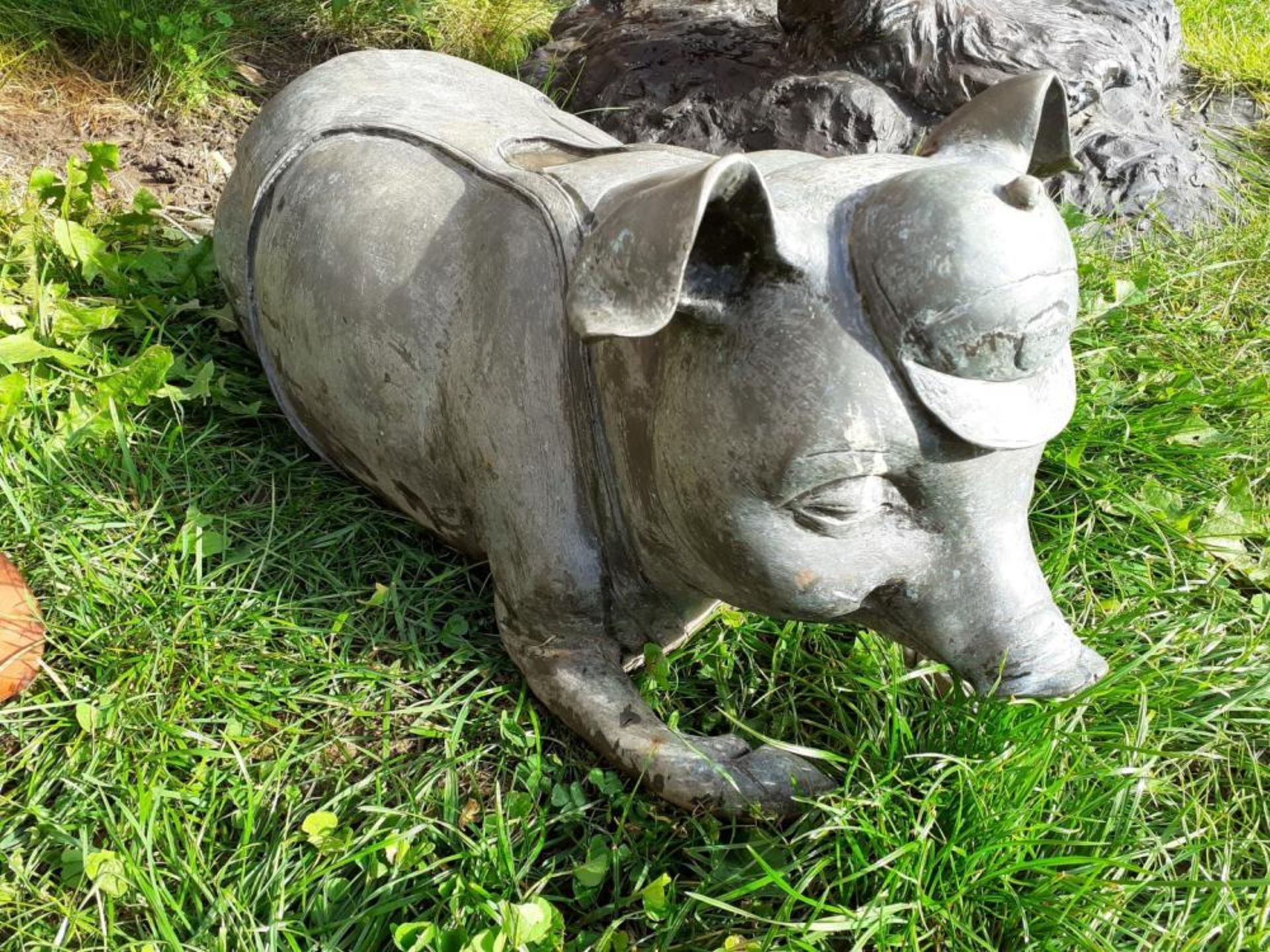 1 x Lazy Pig Metal Garden Statue - Dimensions: L 80cm x 30 x height 30cm - Ref: JB101 - Pre-Owned - - Image 7 of 8