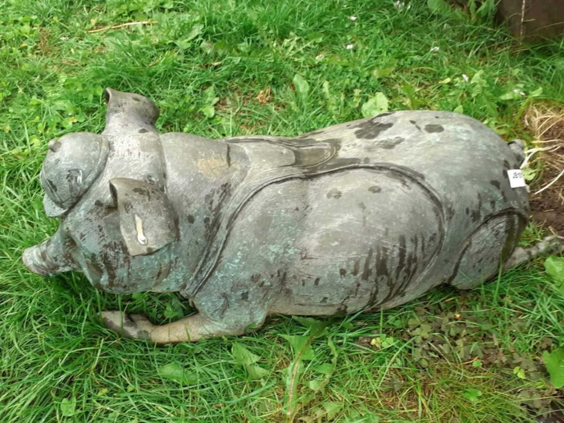 1 x Lazy Pig Metal Garden Statue - Dimensions: L 80cm x 30 x height 30cm - Ref: JB101 - Pre-Owned - - Image 5 of 8