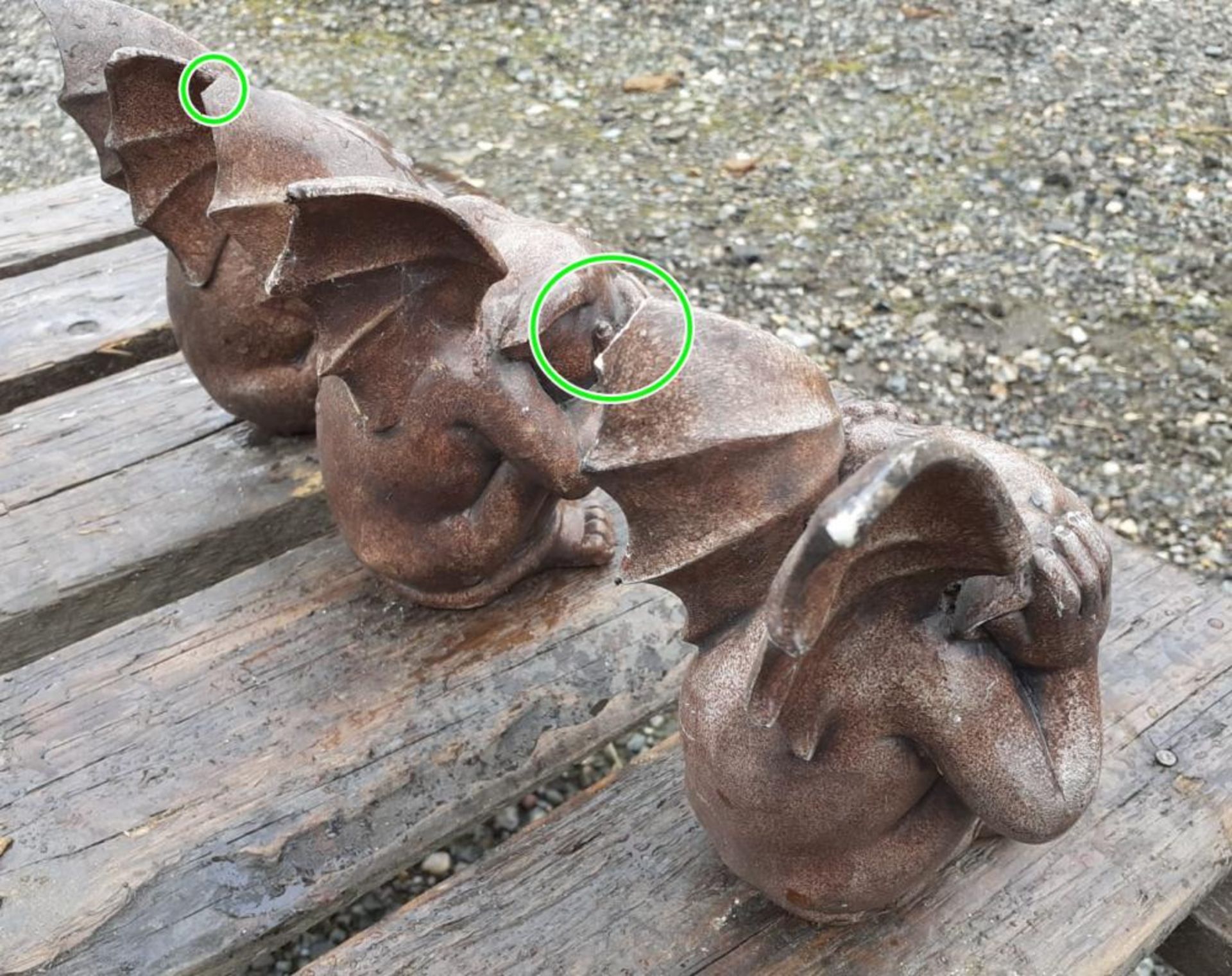 SetSet Of 3 x Small Gothic-Style Dragons 'See No, Hear No and Speak No' Evil! Of 3 x Small Gothic-S - Image 2 of 6