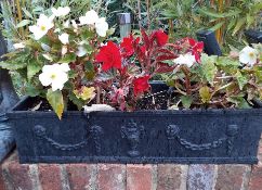 1 x Cast Iron Decorative And Ornate Planter - Dimensions: 60 x 21 x height 15cm - Ref: JB107 - Pre-O