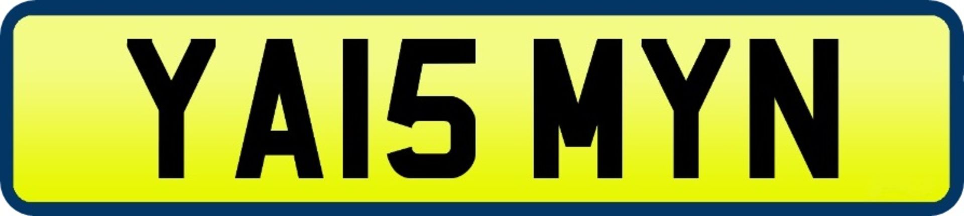 1 x Private Vehicle Registration Car Plate - YA15 MYN - CL590 - Location: Altrincham WA14