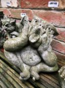 1 x Stone Gargoyle Character - Size Approx 20cm x 20cm - Ref: JB149 - Pre-Owned - NO VAT ON THE HAMM