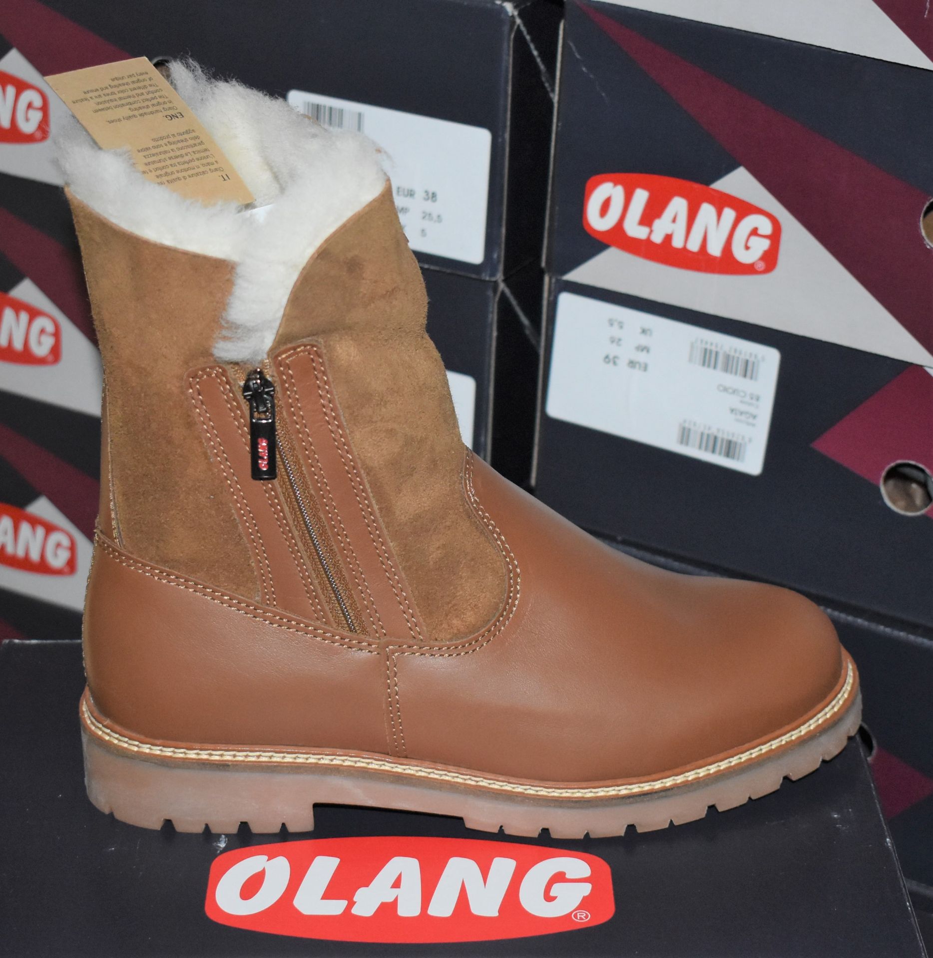 1 x Pair of Designer Olang Debora 85 Cuoio Women's Winter Boots - Euro Size 39 - Brand New Boxed - Image 4 of 6