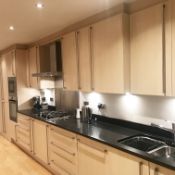 1 x Fitted Kitchen Featuring Birch Soft Close Doors, Black Granite Worktops and Zanussi Appliances -