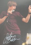 1 x Signed Autograph Picture - JUSTIN BIEBER - With COA - Size 12 x 8 Inch - CL590 - Location: