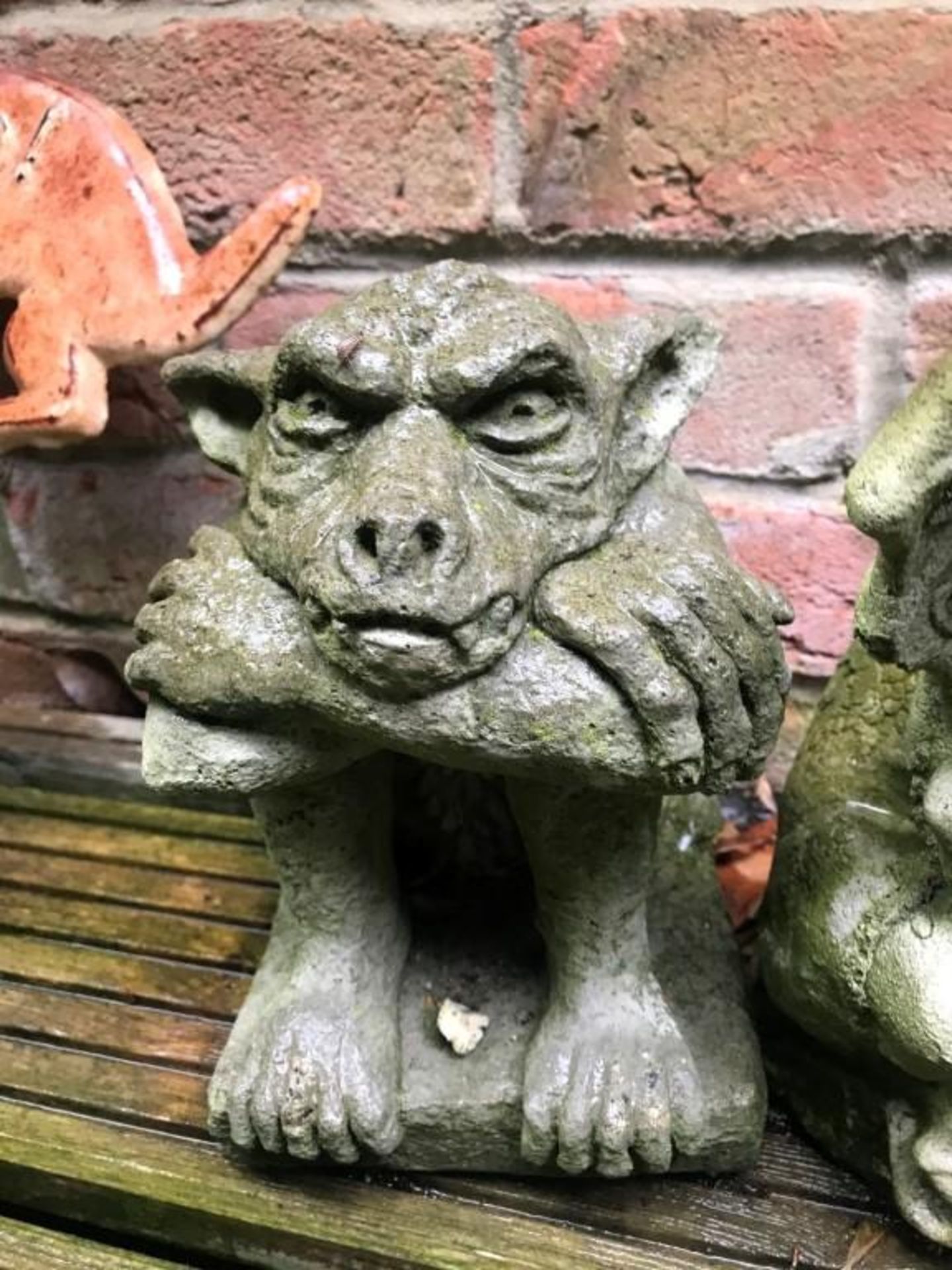1 x Stone Gargoyle Character - Size Approx 20cm x 20cm - Ref: JB152 - Pre-Owned - NO VAT ON THE HAMM - Image 4 of 4