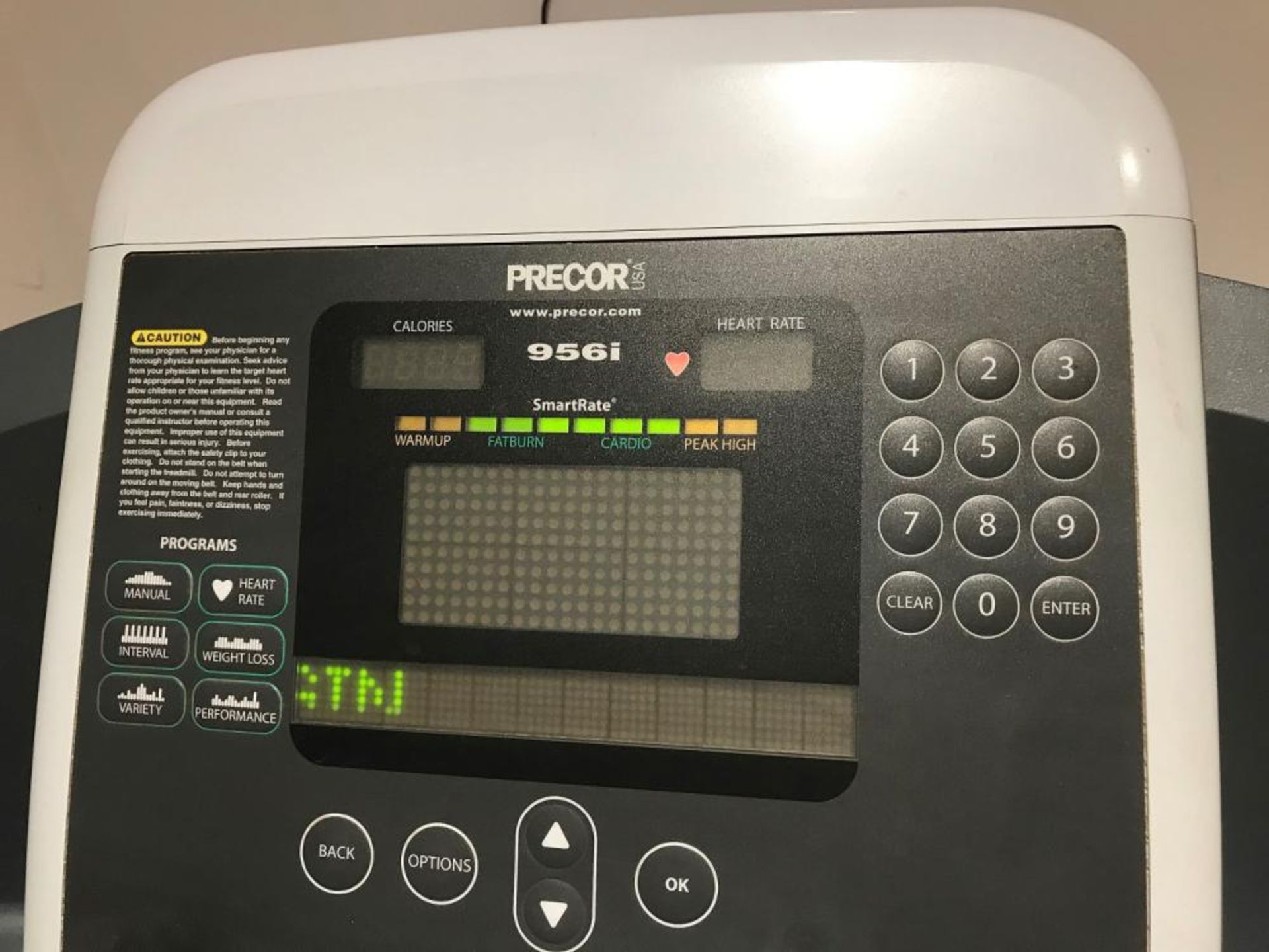 1 x Precor 956i Experience Line Commercial Treadmill - Ref: JB255 - Pre-Owned - NO VAT ON THE HAMMER - Image 6 of 11