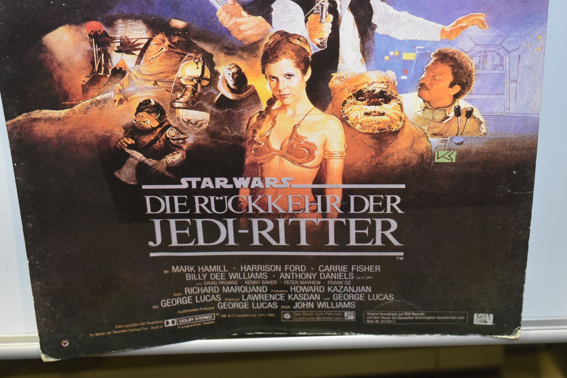 1 x Vintage Star Wars Return of the Jedi German Movie Advertisement on Card - Size 30 x 42 cms - - Image 4 of 6