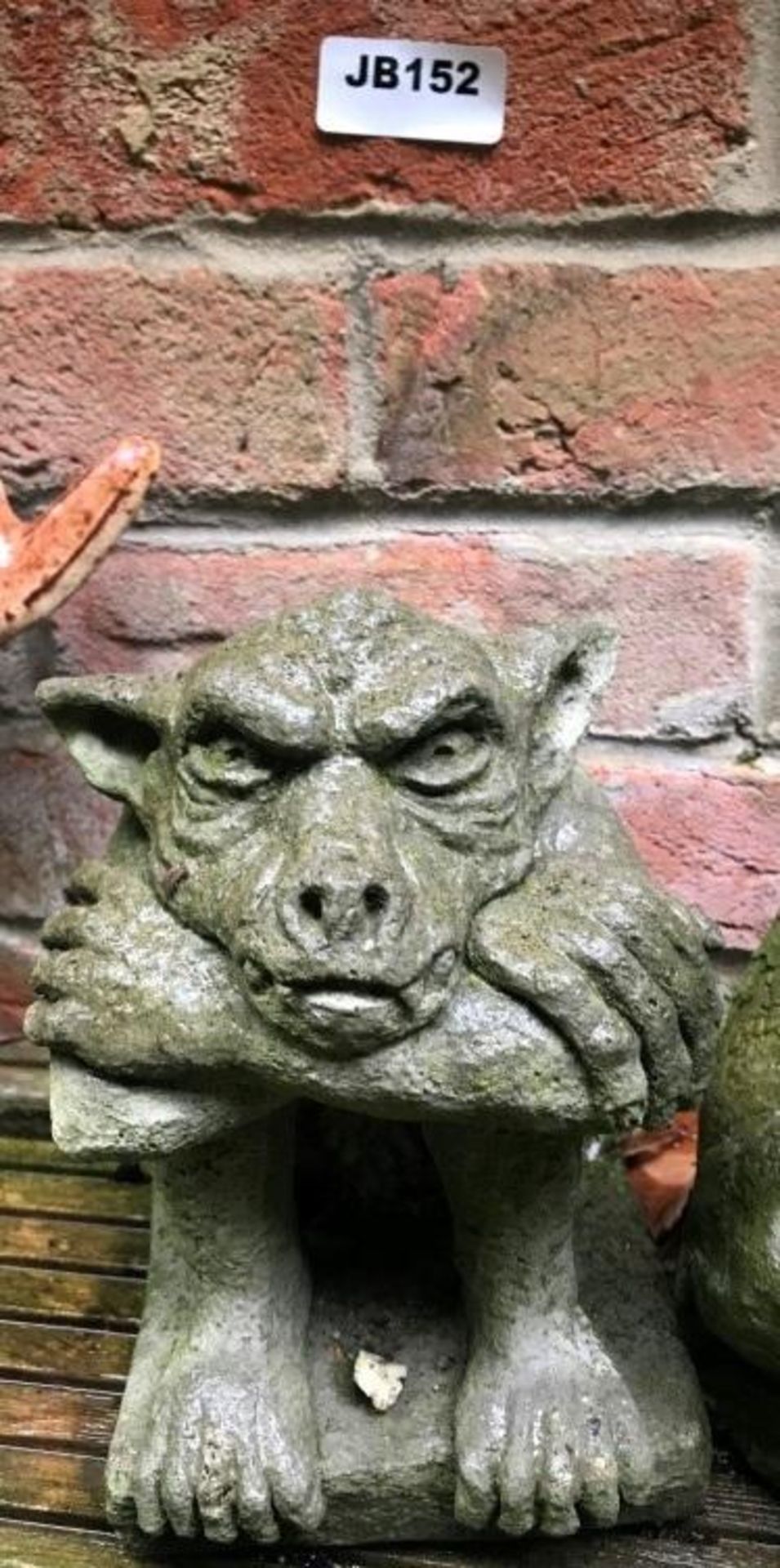 1 x Stone Gargoyle Character - Size Approx 20cm x 20cm - Ref: JB152 - Pre-Owned - NO VAT ON THE HAMM - Image 2 of 4