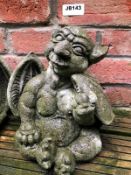 1 x Stone Gargoyle Character - Size Approx 20cm x 20cm - Ref: JB143 - Pre-Owned - NO VAT ON THE HAMM