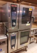 2 x Rational Combi Ovens With Digital Touch Screen Controls and Stand on Castors - 3 Phase - Year of