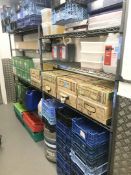 2 x Commercial Kitchen Wire Shelf Units - H180 x W120/150 x D30 cms - Contents Not Included Ref: