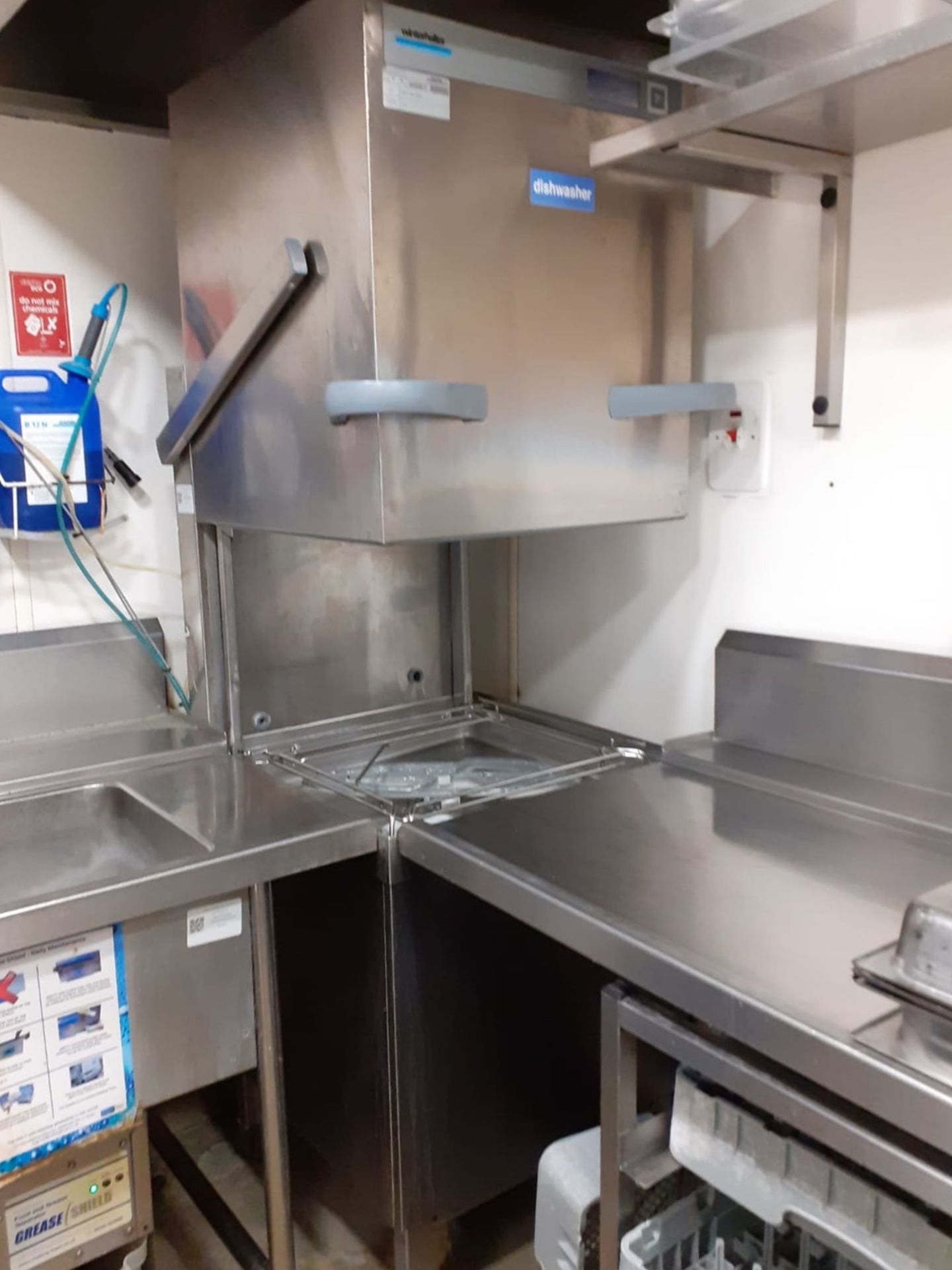 1 x Winterhalter PT-M Commercial Pass Through Dishwasher With Inlet and Outlet Tables, Pre-Wash Sink - Image 12 of 17