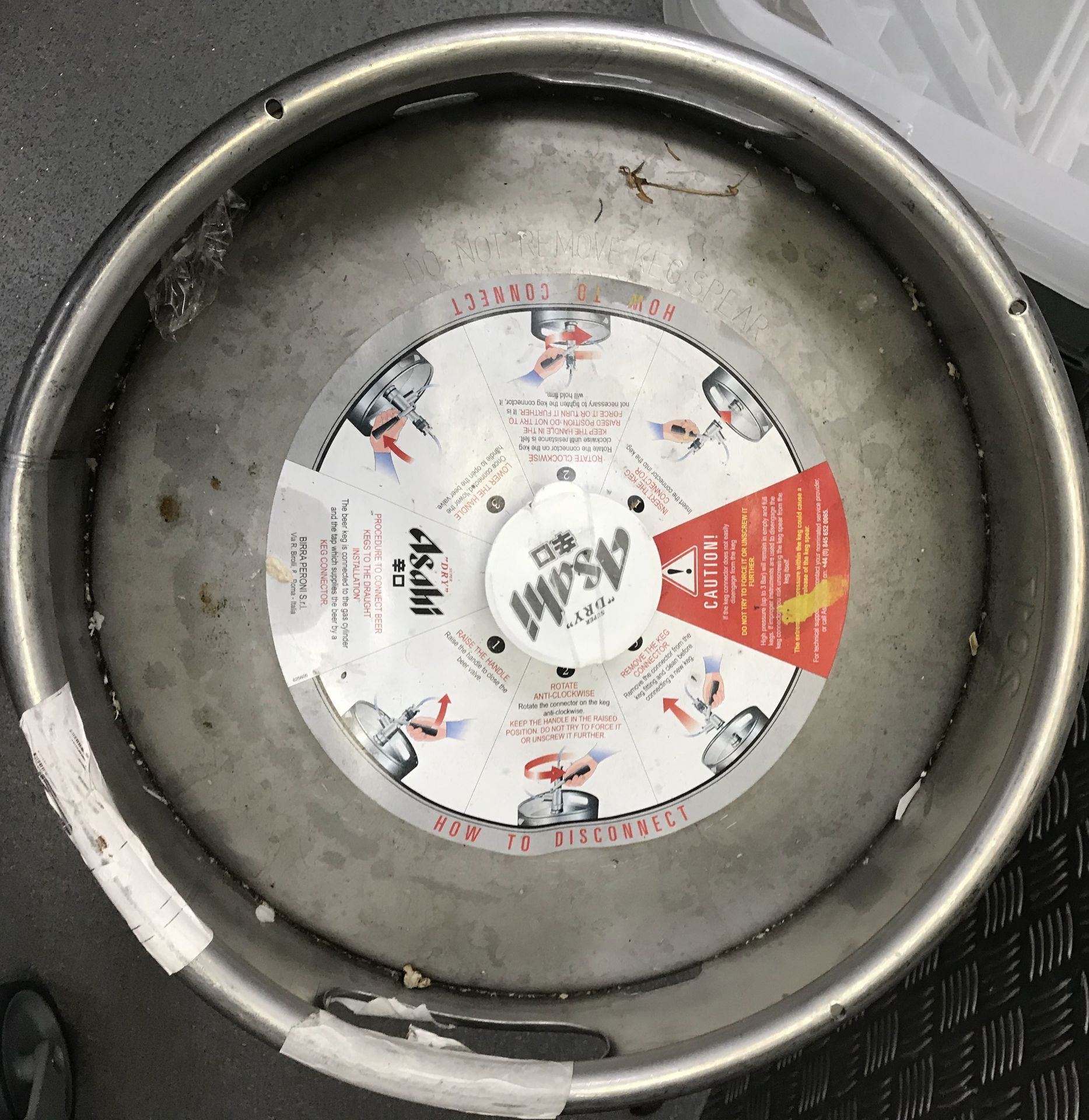 1 x Dry Asaki Beer Keg - CL584 - Location: London W1F IN2C12349 - Image 2 of 3