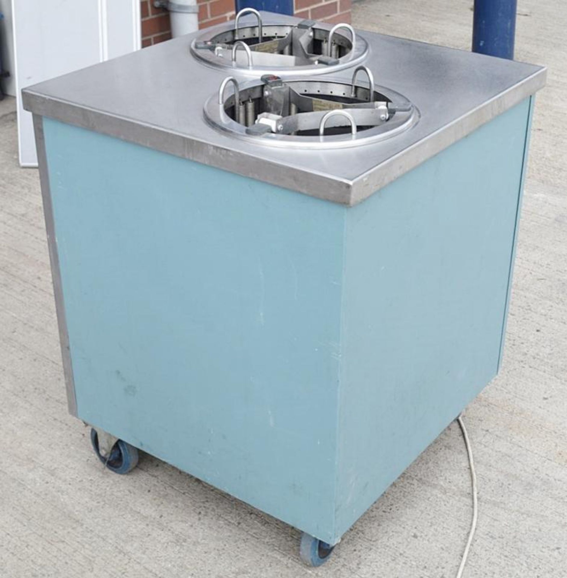 1 x Stainless Steel Double Heated Plate Warmer - Dimensions: W70 x D70 x H87cm - Removed From A Comm - Image 2 of 6