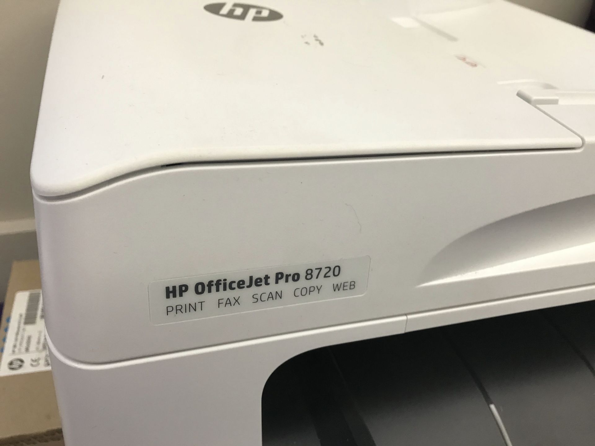 1 x HP Office Jet Pro 8720 Multifunction Printer - Print, Fax, Scan, Copy, Web - CL587 - Location: - Image 2 of 2