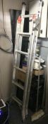 1 x Eleven Tread Aluminium Extendable Ladders - CL587 - Location: London WC2H