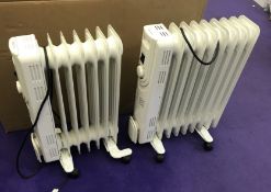 2 x Oil Filled Portable Electric Radiators - CL587 - Location: London WC2H