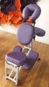 1 x Stronglite Ergo Pro II Purple Massage Chair - Suitable For Tattoo Artists, Spas and Physio -