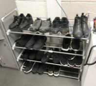 Approx 15 x Pairs of Workshoes With Shoe Rack - BB1815 - CL587 - Location: London WC2H