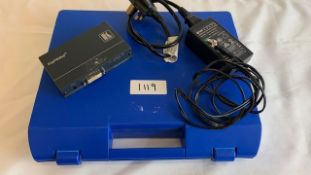 1 x Kramer VM-2HDCPxl DVI Distributor Including PSU in plastic case - Ref: 1119 - CL581 -
