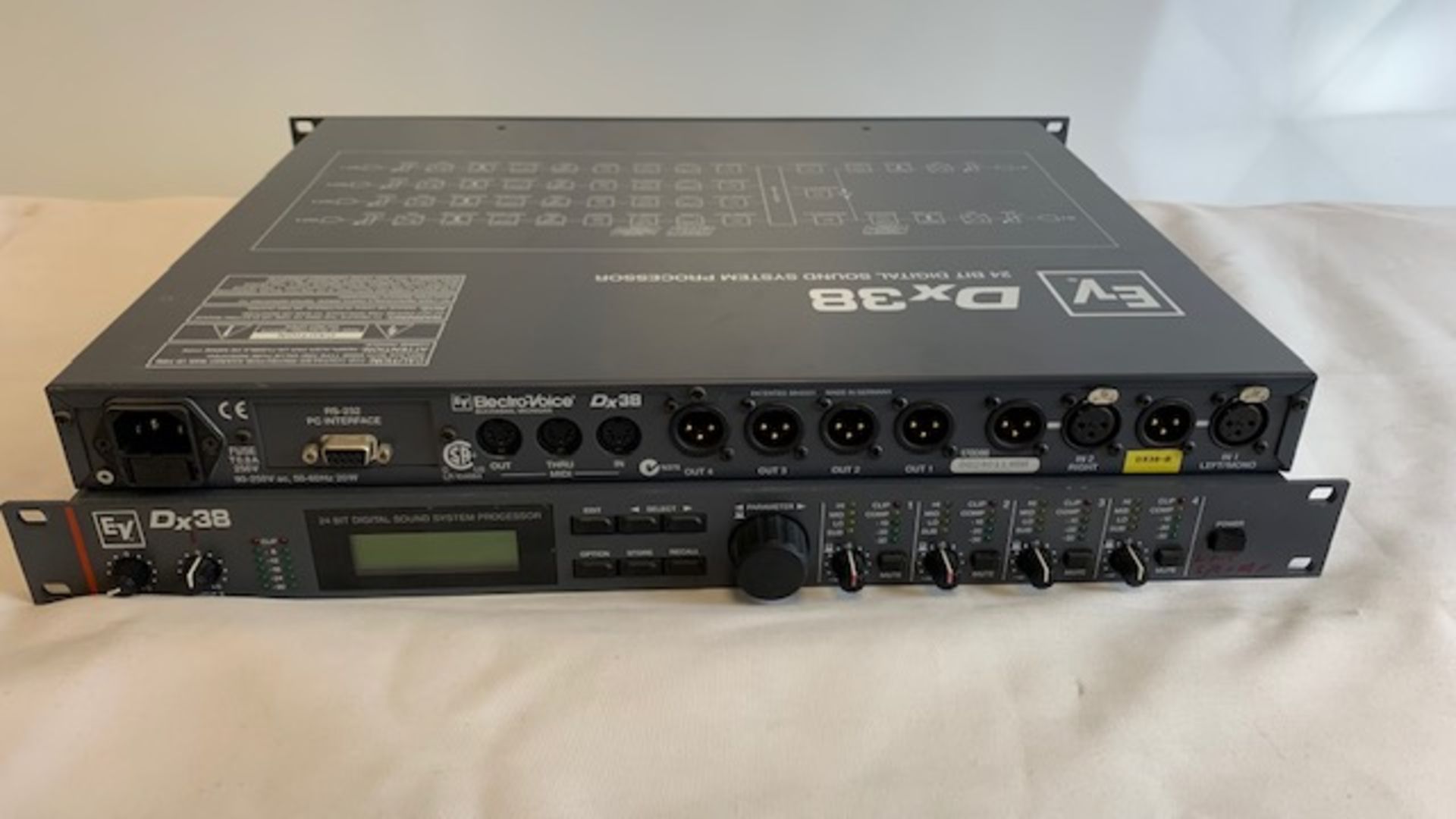 2 x ElectroVoice Dx38 System Processor in a box - Ref: 1133 - CL581 - Location: Altrincham WA14