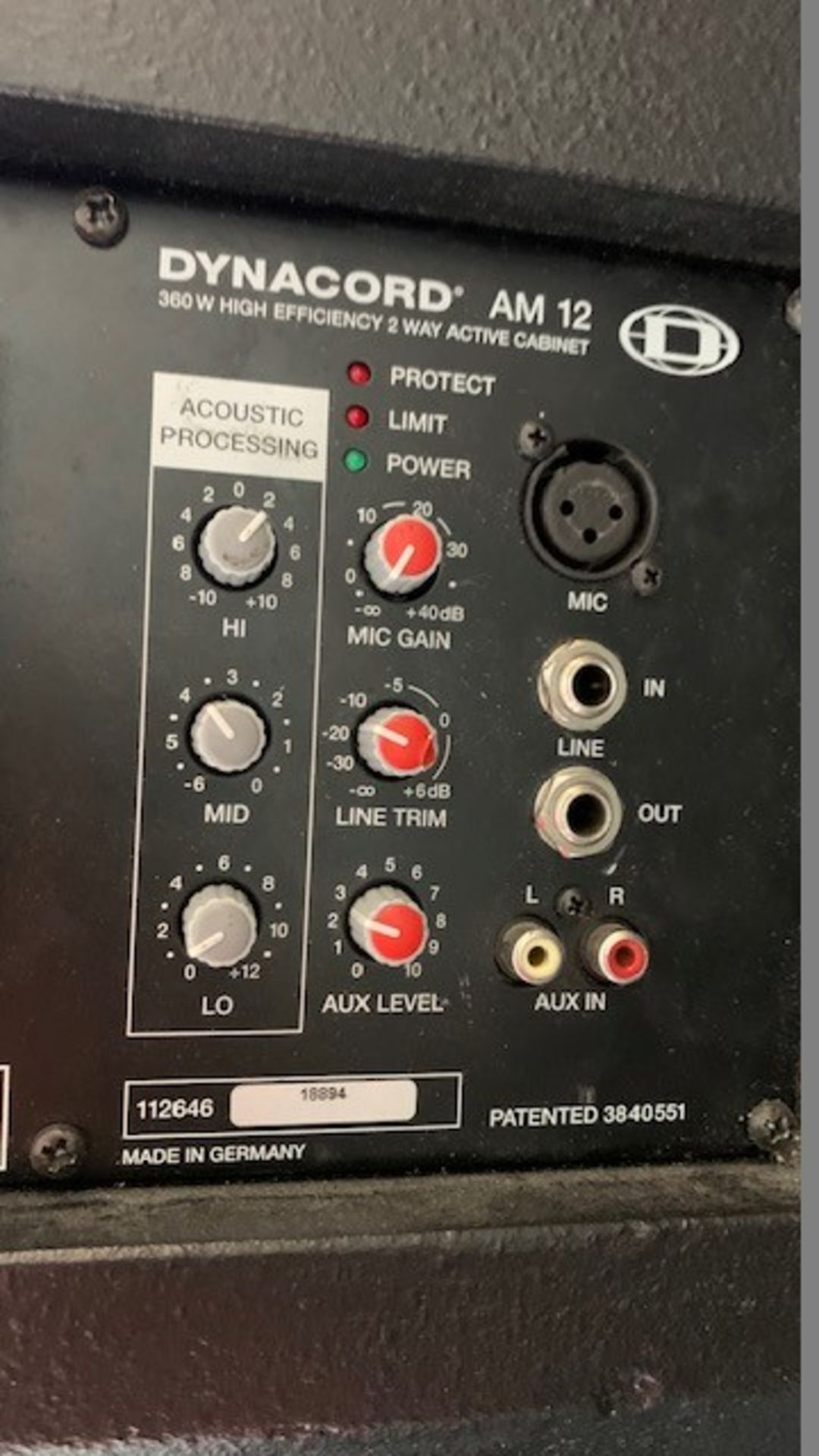 2 x Dynocrod AM12 Powered Monitors In Flight Case - Ref: 470 - CL581 - Location: Altrincham - Image 3 of 3