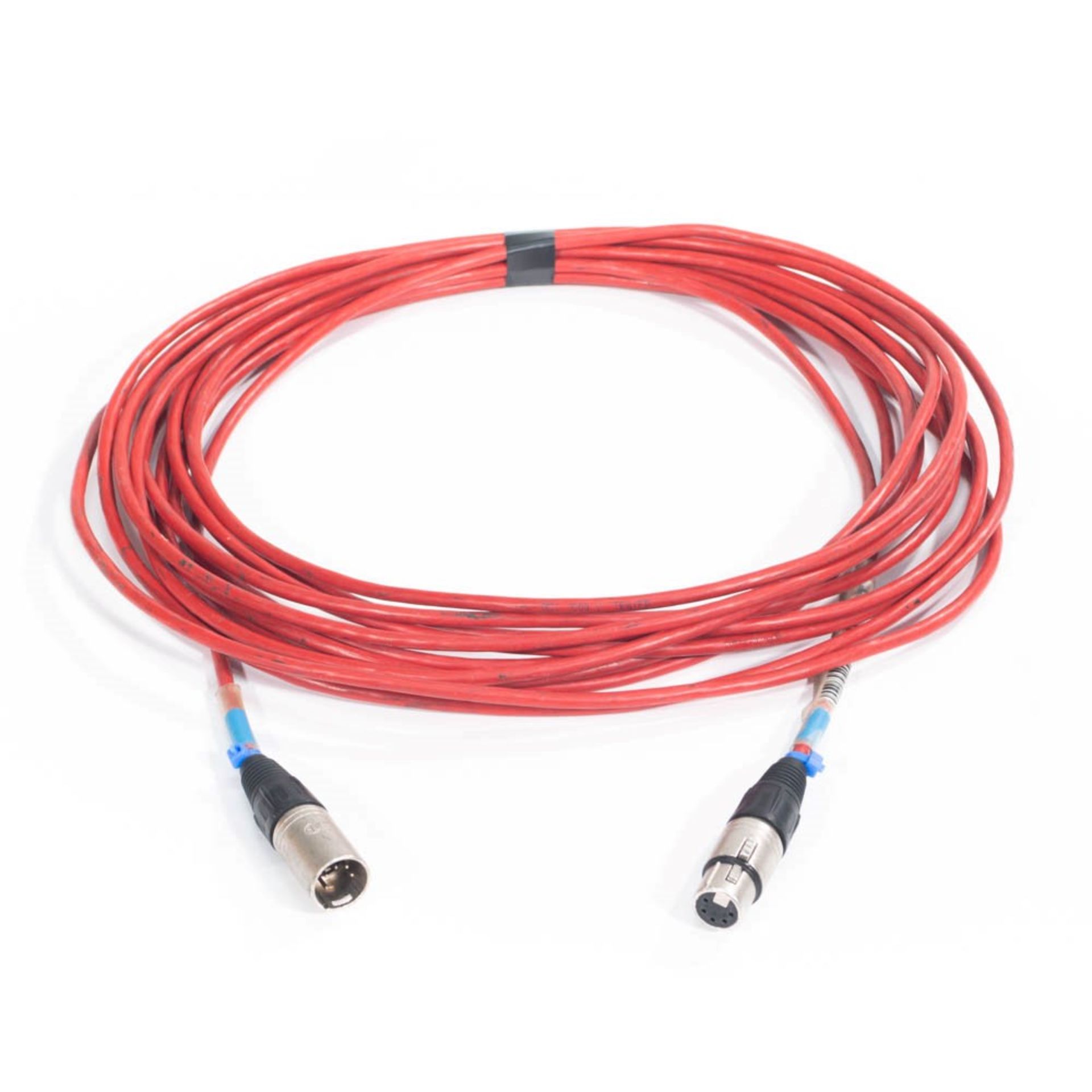 10 x DMX 10-Metre, 5-Pin Cables In RED - New / Unused Stock - Ref: 531 - CL581 - Location: