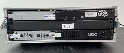 1 x Nexo DTD-AMP4X1.3 Amplifier And 1 x Nexo DTD-I Processor Unit, Patch Panel in Flight Case - Ref: