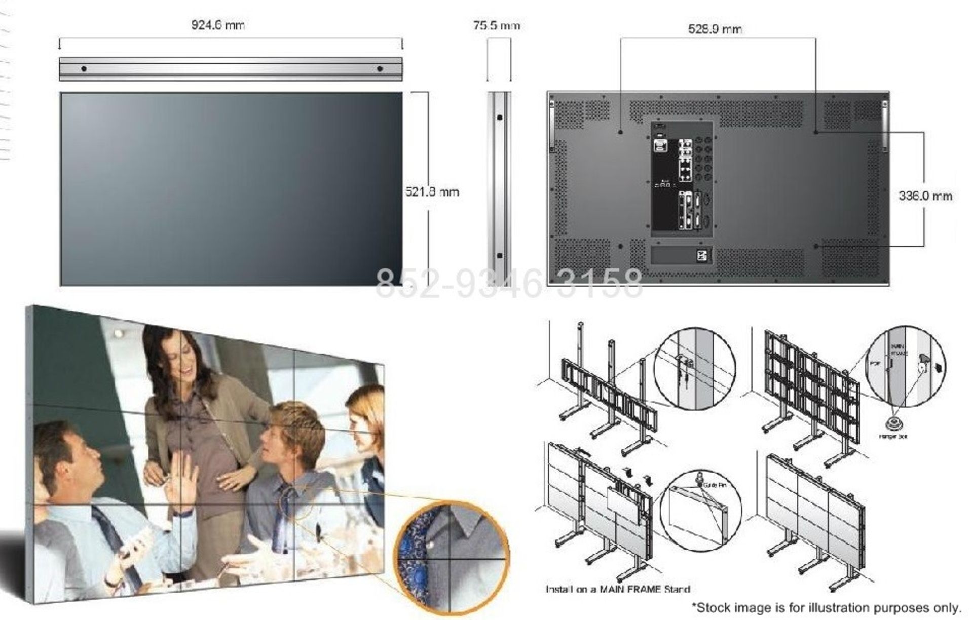 9 x Orion INFINITE PLASMA 42” Display Screens (MIS-4210) With Metal Mounting Frame - Previously Used - Image 7 of 7